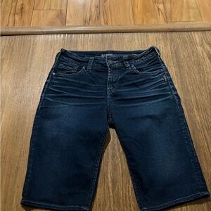 Silver Jeans Dark Blue Women's Bermudas
